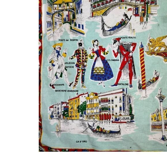 Monveni R Producto of Italia Venezia Souvenir Cloth Towel Hanging 21x35" - Picture 4 of 4